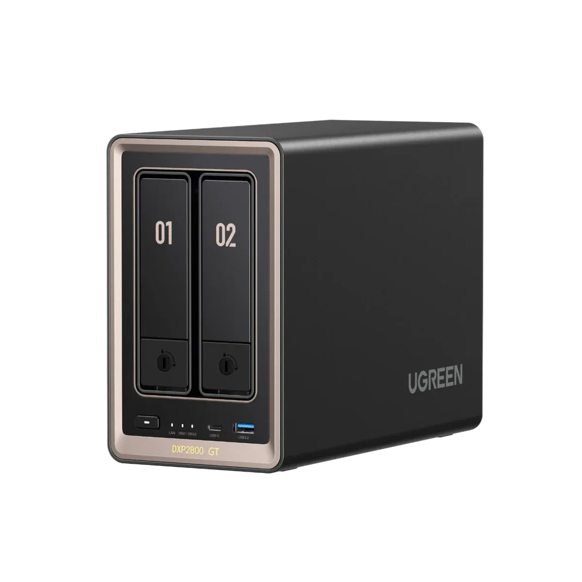 UGREEN NASync DXP2800 GT two-bay NAS in the manufacturer's product photograph