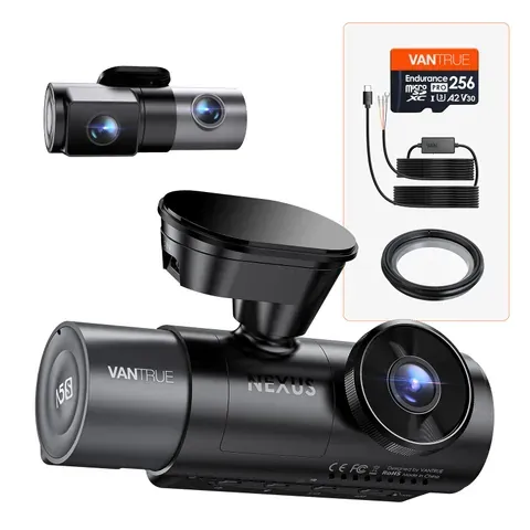 Manufacturer photo of the N5S four-channel bundle with hardwire kit, card, and CPL filter