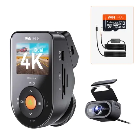 Manufacturer photo of the S1 Pro Max dual-camera bundle with hardwire kit and 512GB memory card